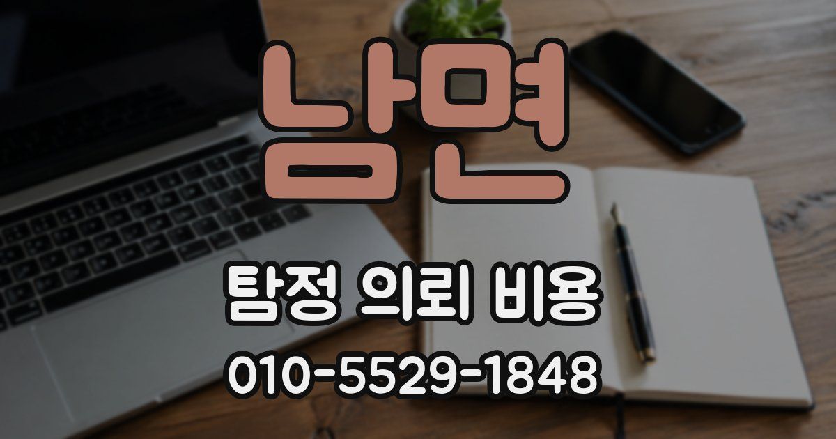 남면 탐정 의뢰 비용