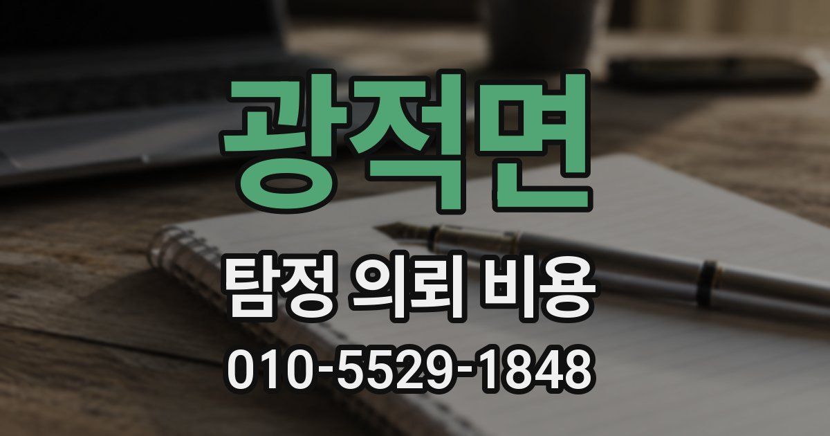광적면 탐정 의뢰 비용