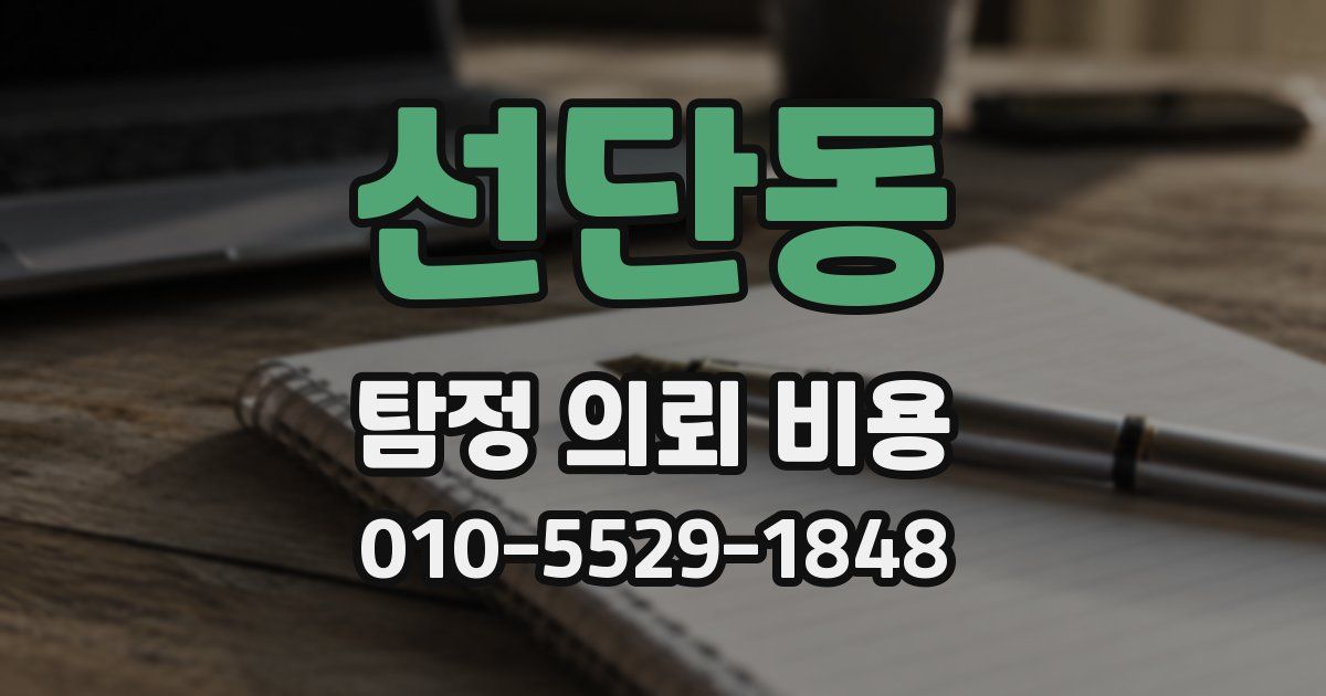 선단동 탐정 의뢰 비용