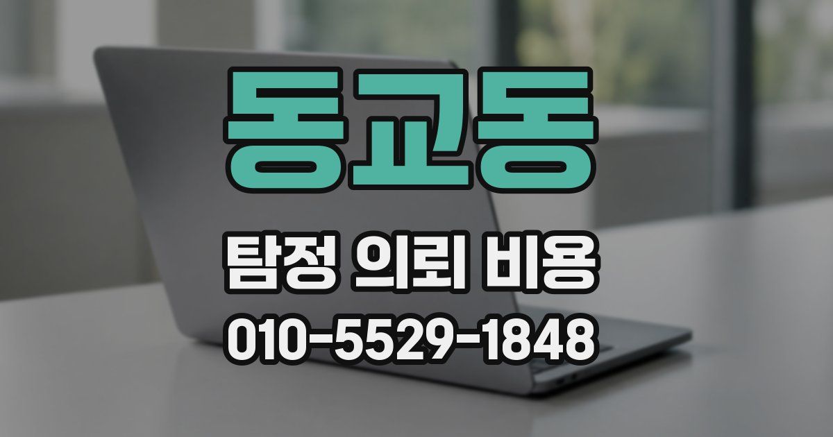 동교동 탐정 의뢰 비용