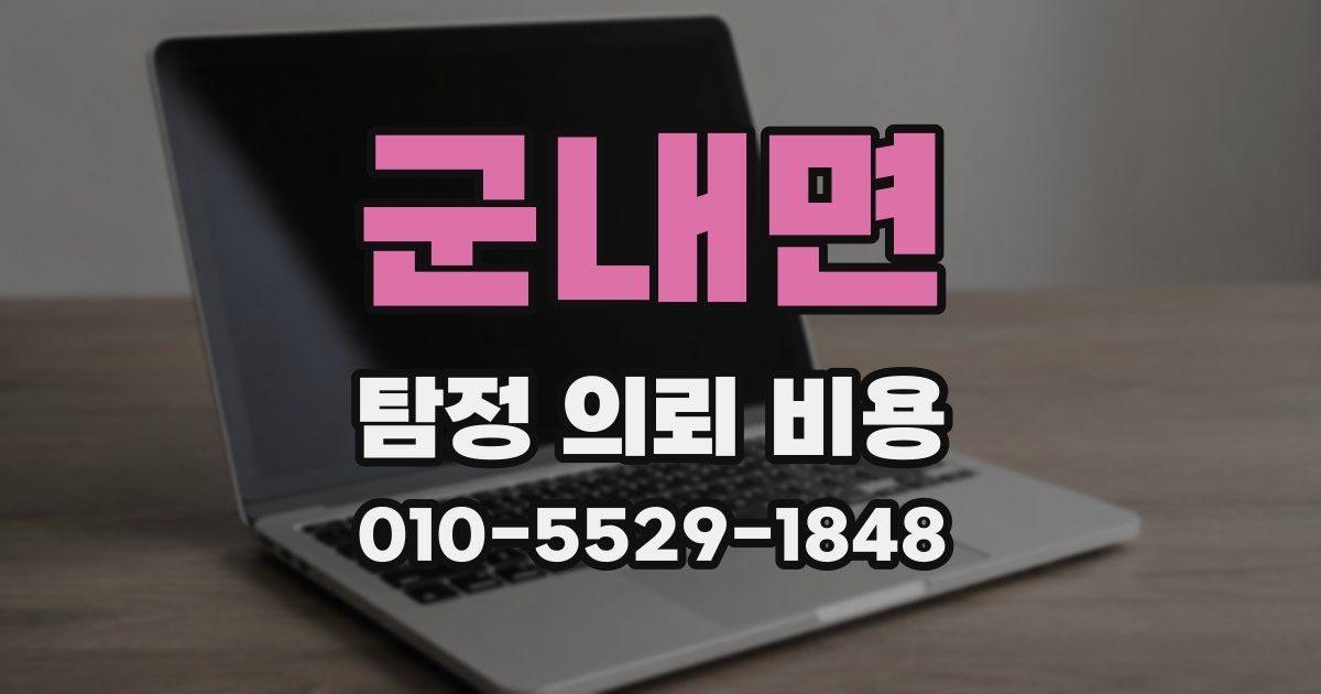 군내면 탐정 의뢰 비용