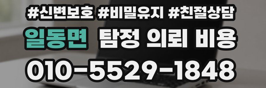 일동면 탐정 의뢰 비용