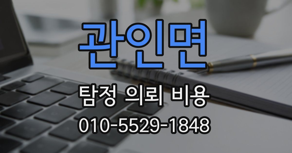 관인면 탐정 의뢰 비용