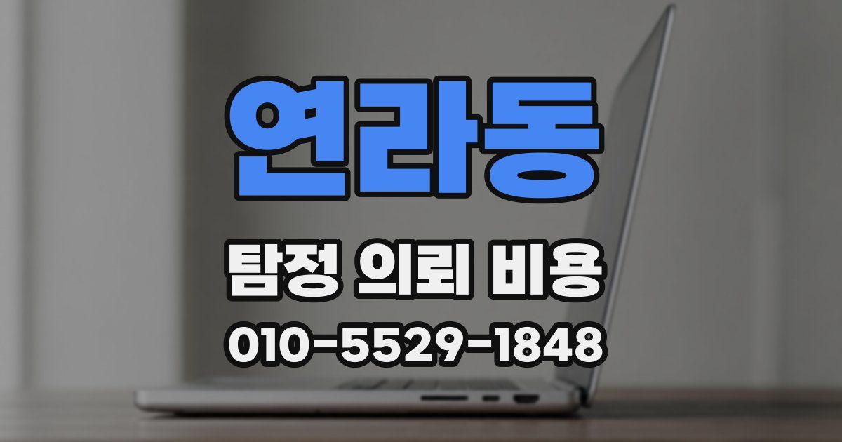 연라동 탐정 의뢰 비용