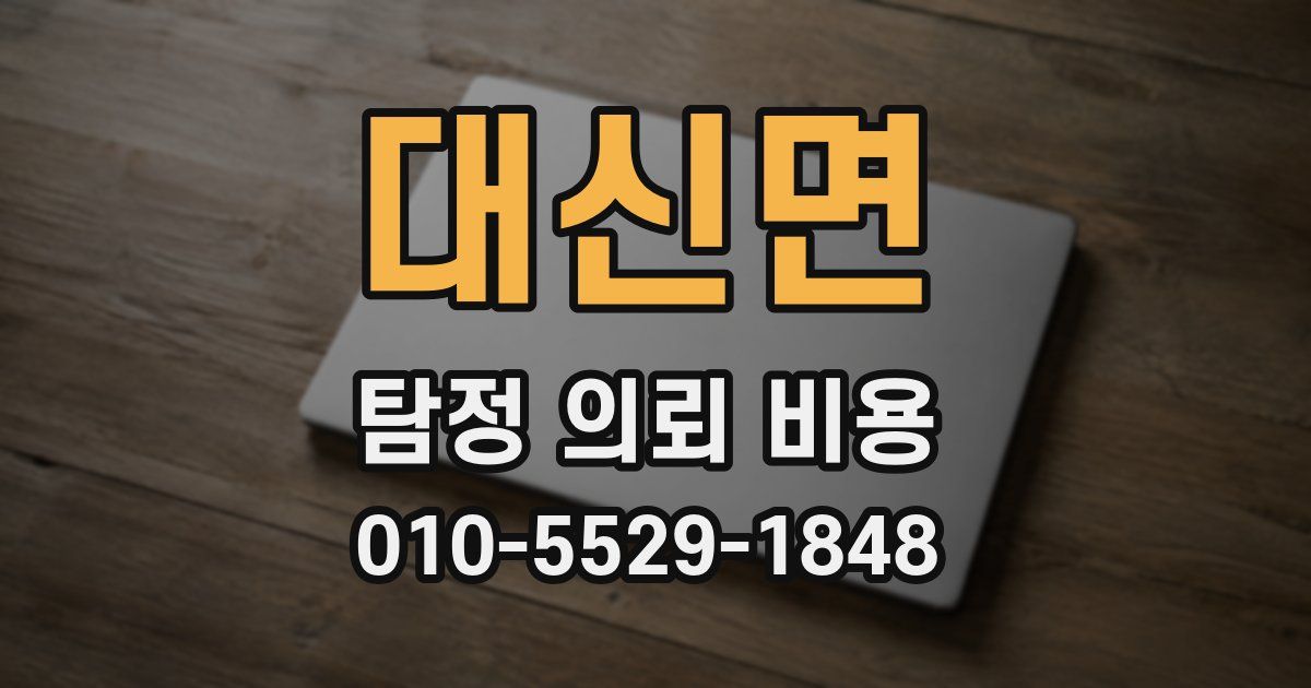 대신면 탐정 의뢰 비용