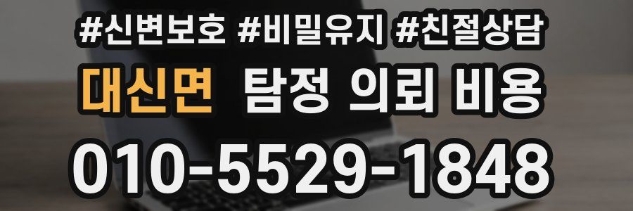 대신면 탐정 의뢰 비용