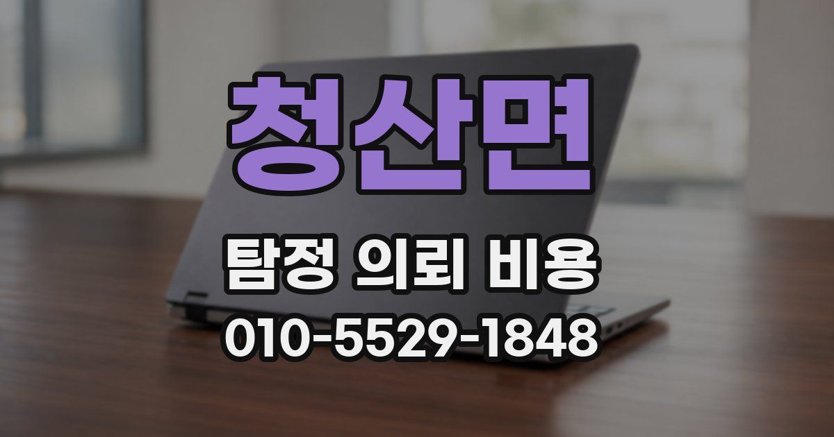 청산면 탐정 의뢰 비용
