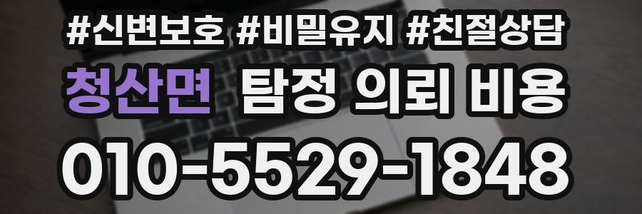 청산면 탐정 의뢰 비용
