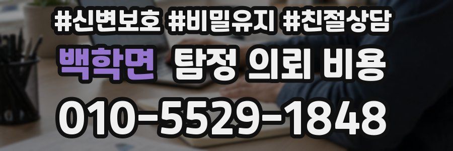 백학면 탐정 의뢰 비용