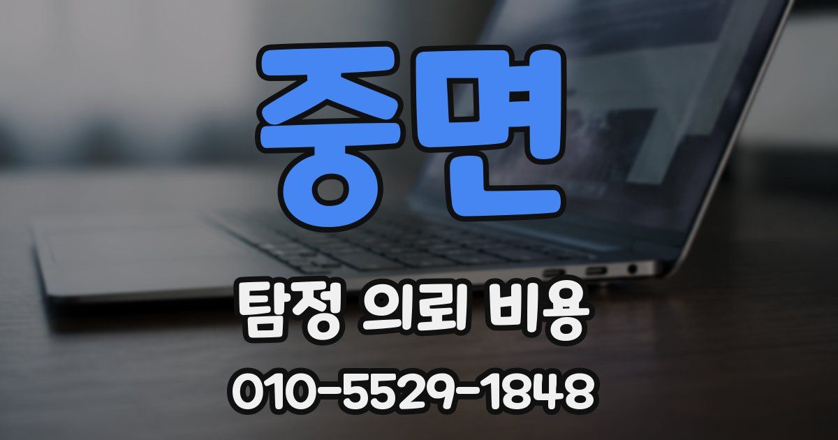 중면 탐정 의뢰 비용