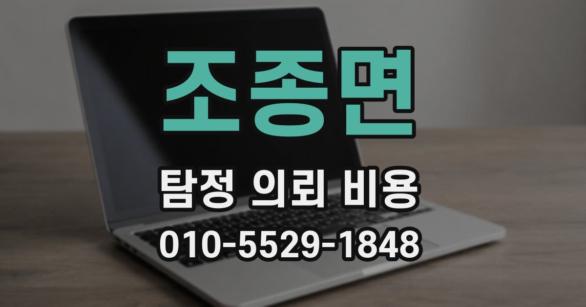 조종면 탐정 의뢰 비용