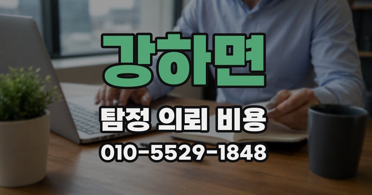 강하면 탐정 의뢰 비용