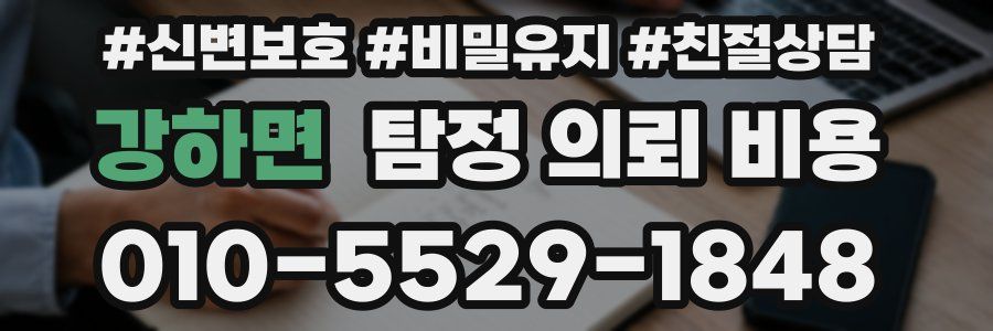 강하면 탐정 의뢰 비용