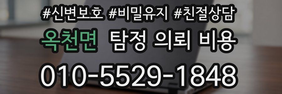 옥천면 탐정 의뢰 비용