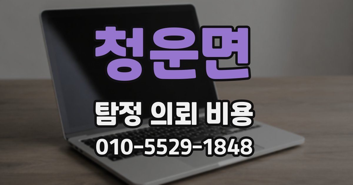 청운면 탐정 의뢰 비용