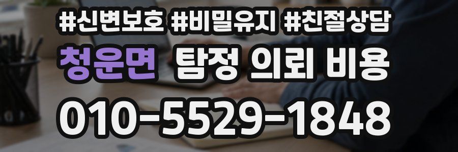청운면 탐정 의뢰 비용