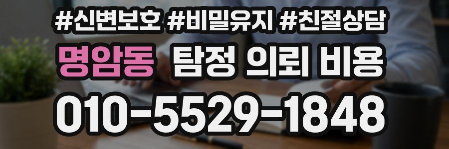 명암동 탐정 의뢰 비용