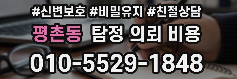 평촌동 탐정 의뢰 비용