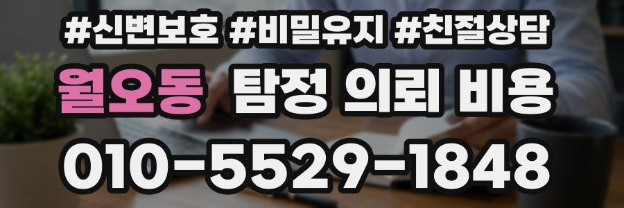 월오동 탐정 의뢰 비용