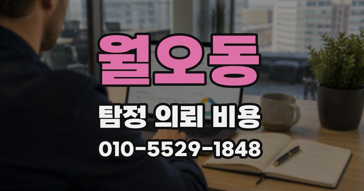 월오동 탐정 의뢰 비용