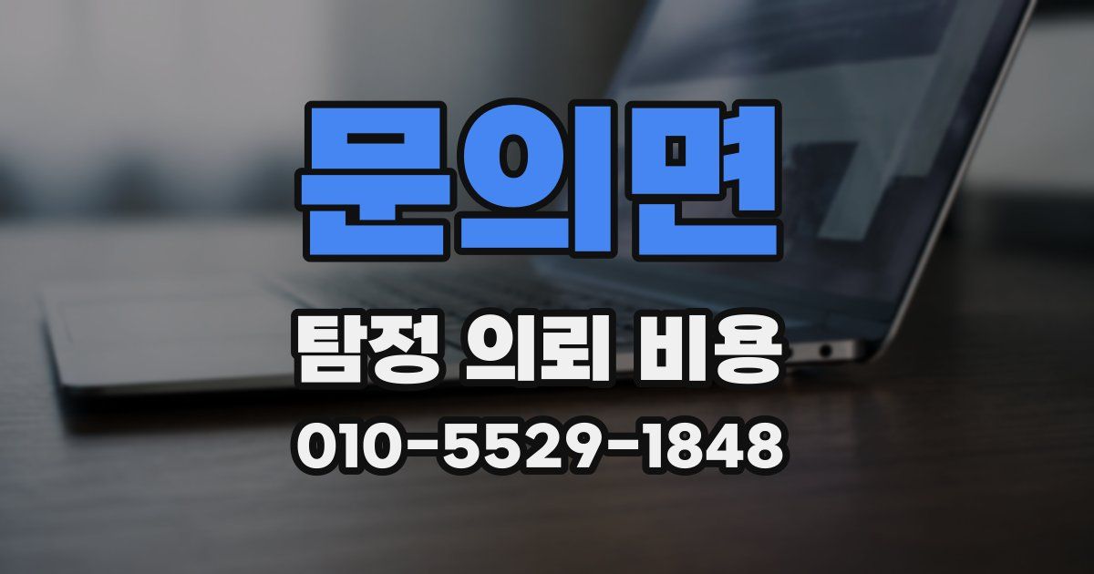 문의면 탐정 의뢰 비용