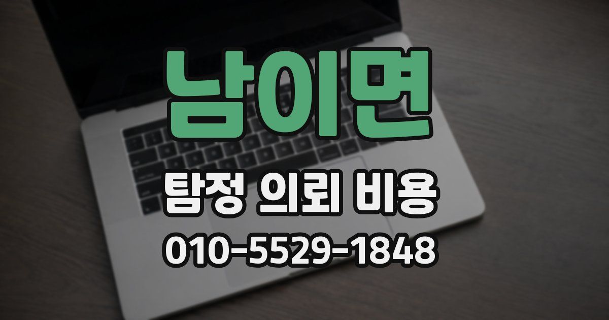 남이면 탐정 의뢰 비용