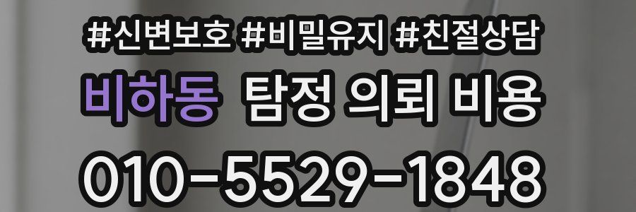 비하동 탐정 의뢰 비용