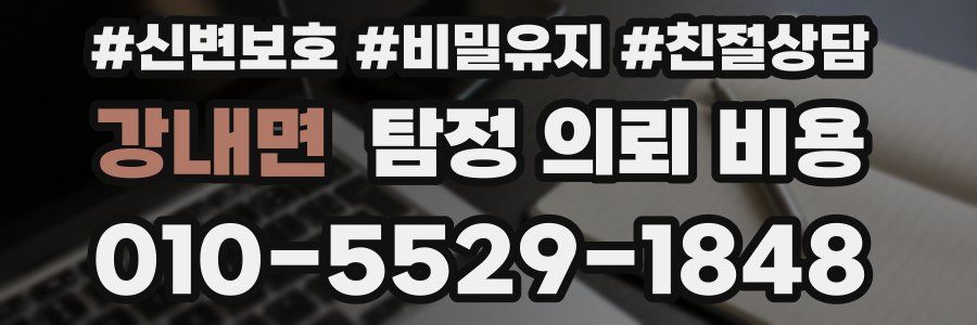 강내면 탐정 의뢰 비용