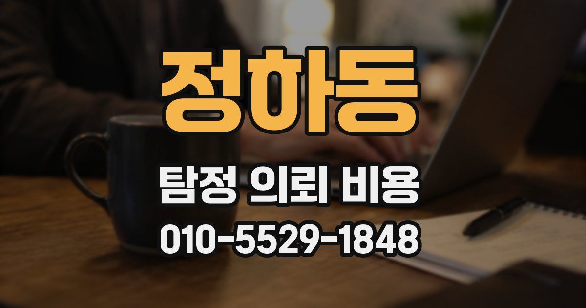 정하동 탐정 의뢰 비용