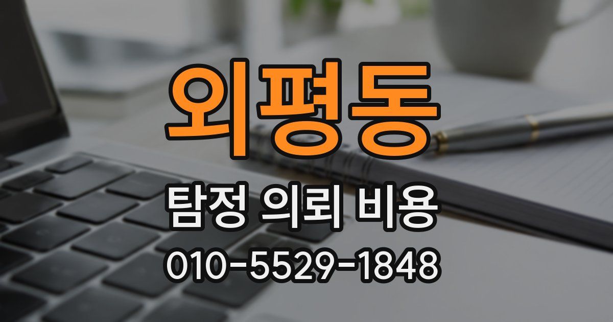 외평동 탐정 의뢰 비용