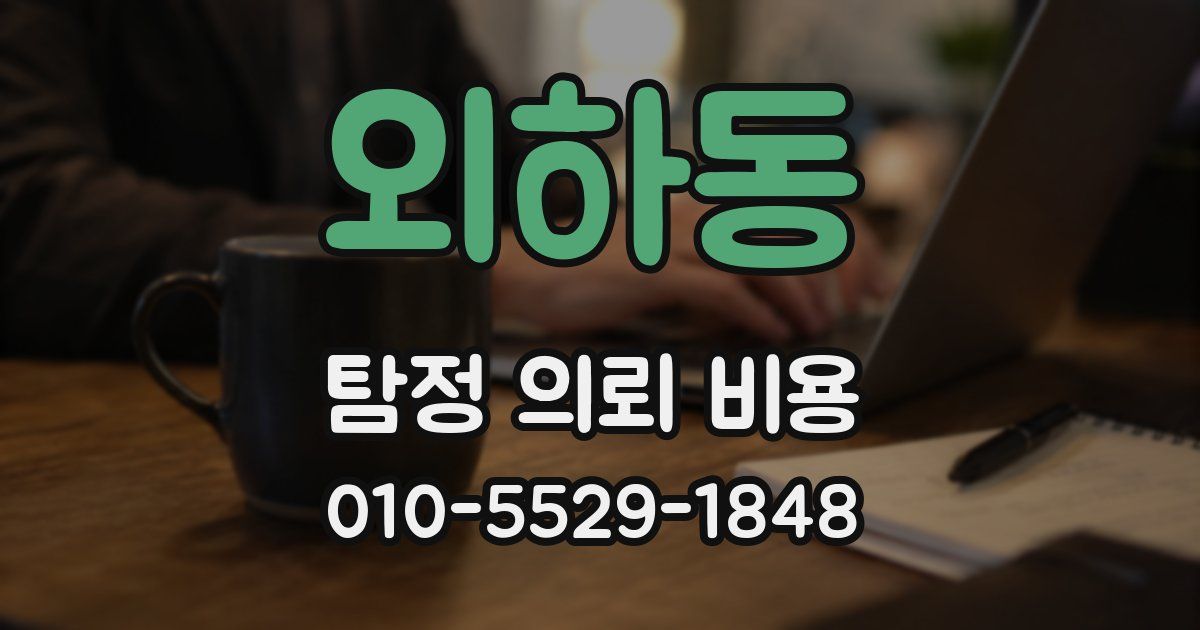 외하동 탐정 의뢰 비용