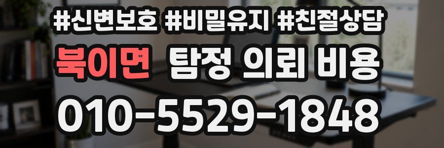 북이면 탐정 의뢰 비용