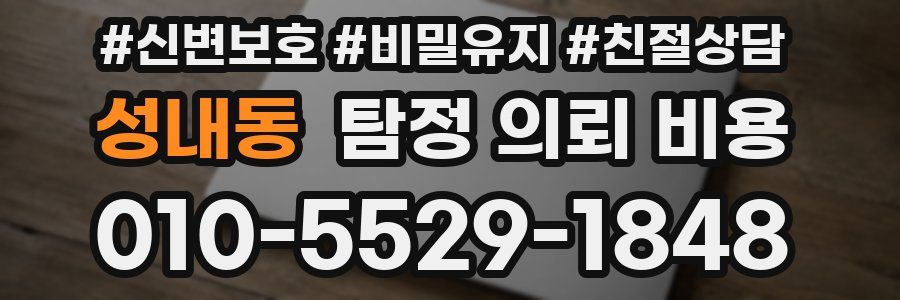 성내동 탐정 의뢰 비용
