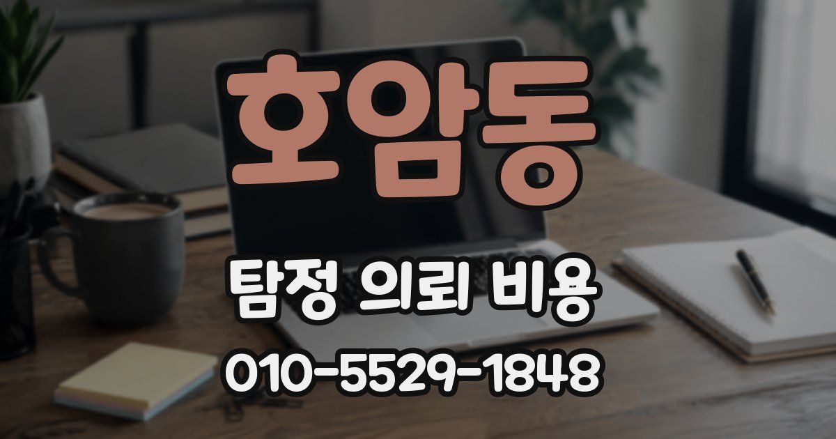 호암동 탐정 의뢰 비용