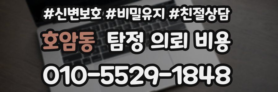 호암동 탐정 의뢰 비용