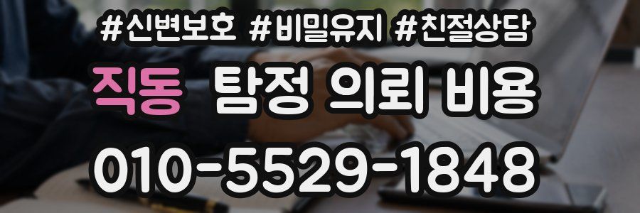 직동 탐정 의뢰 비용