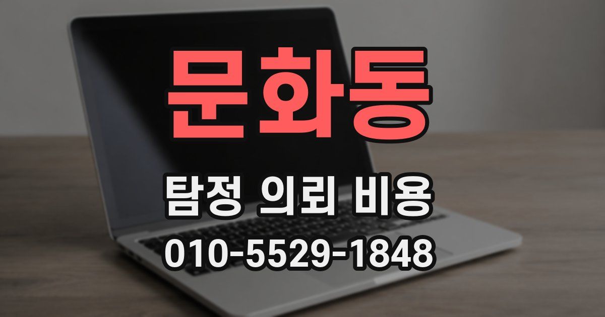 문화동 탐정 의뢰 비용