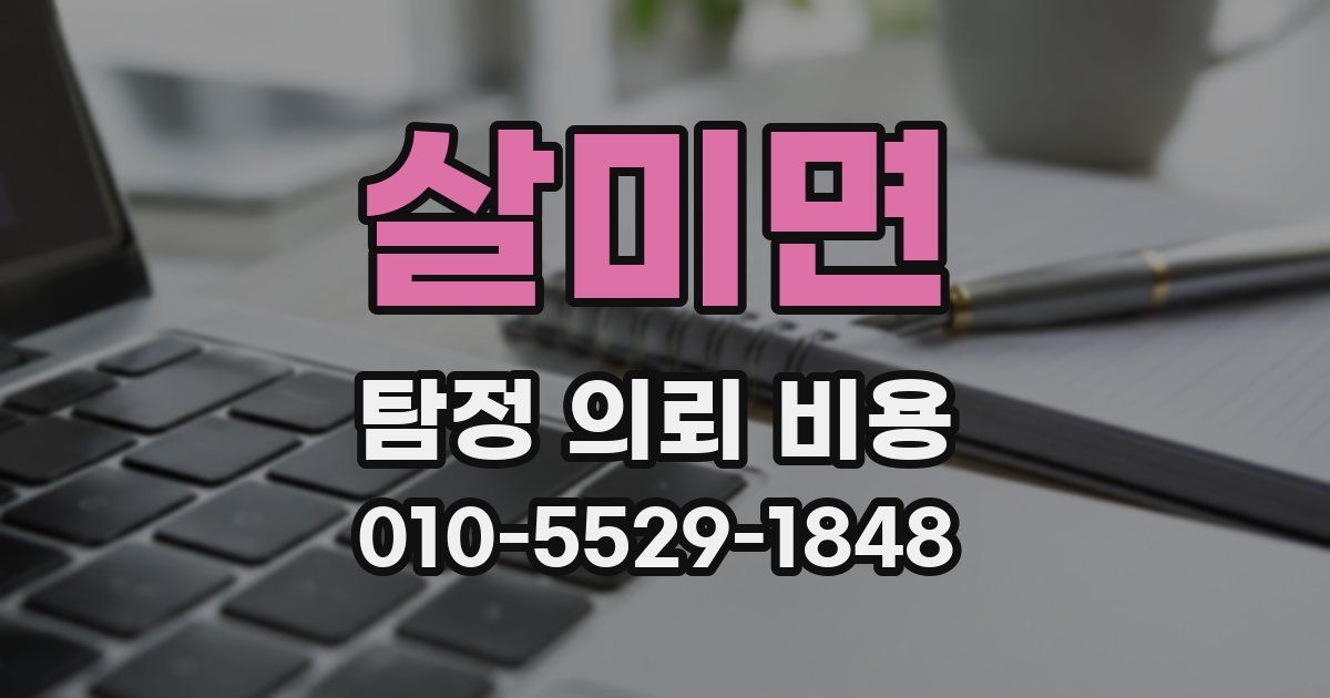 살미면 탐정 의뢰 비용