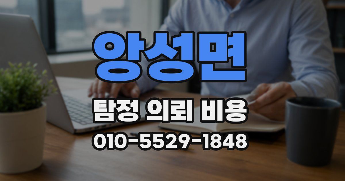 앙성면 탐정 의뢰 비용