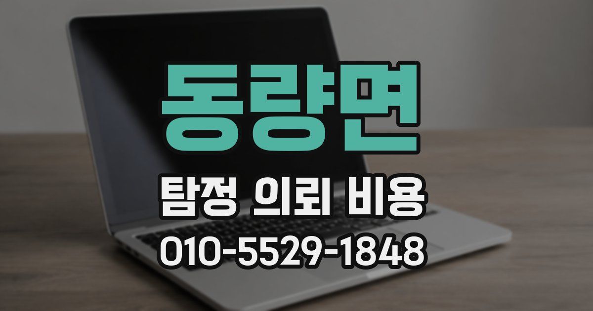 동량면 탐정 의뢰 비용