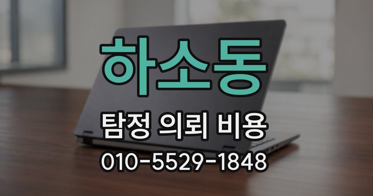 하소동 탐정 의뢰 비용