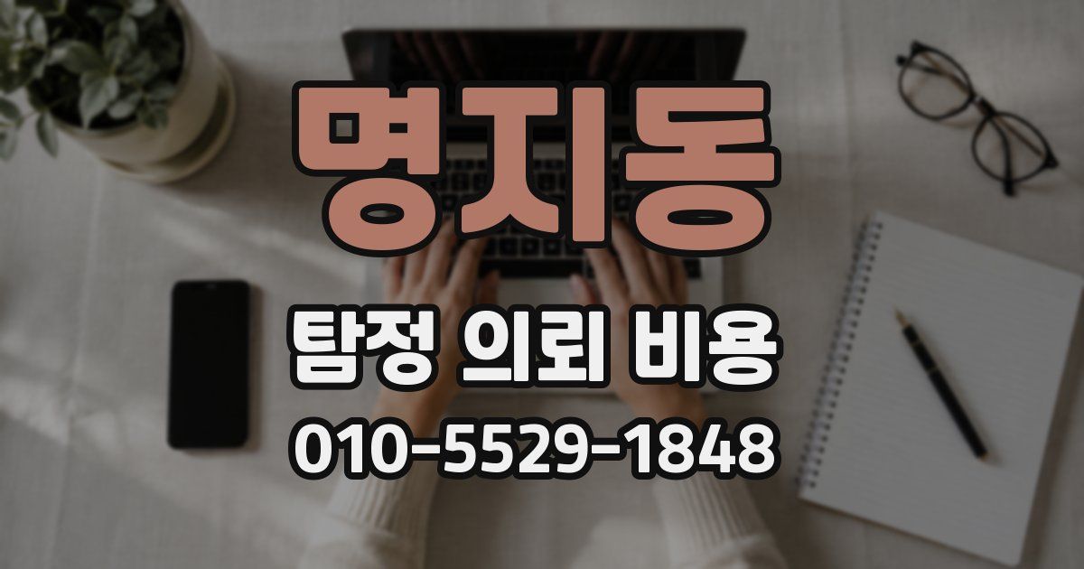 명지동 탐정 의뢰 비용