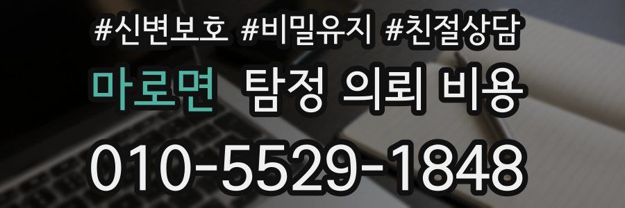 마로면 탐정 의뢰 비용