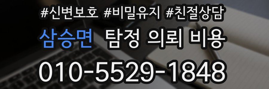 삼승면 탐정 의뢰 비용