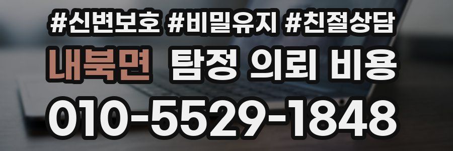 내북면 탐정 의뢰 비용