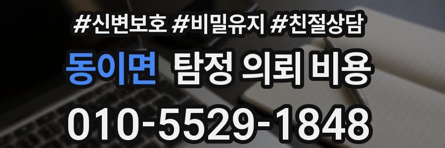 동이면 탐정 의뢰 비용