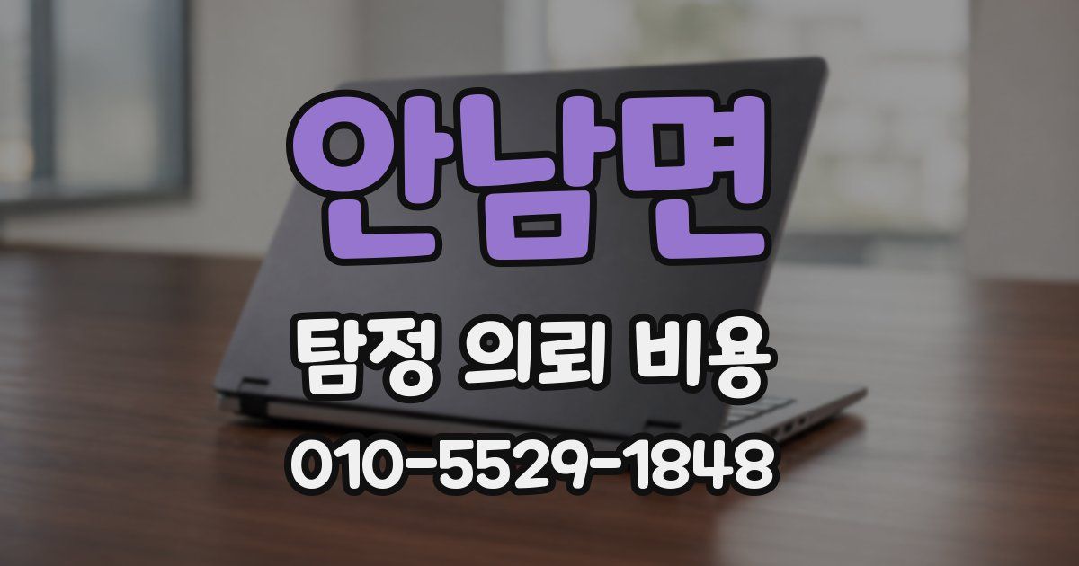 안남면 탐정 의뢰 비용