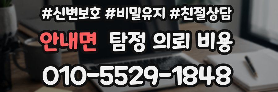 안내면 탐정 의뢰 비용