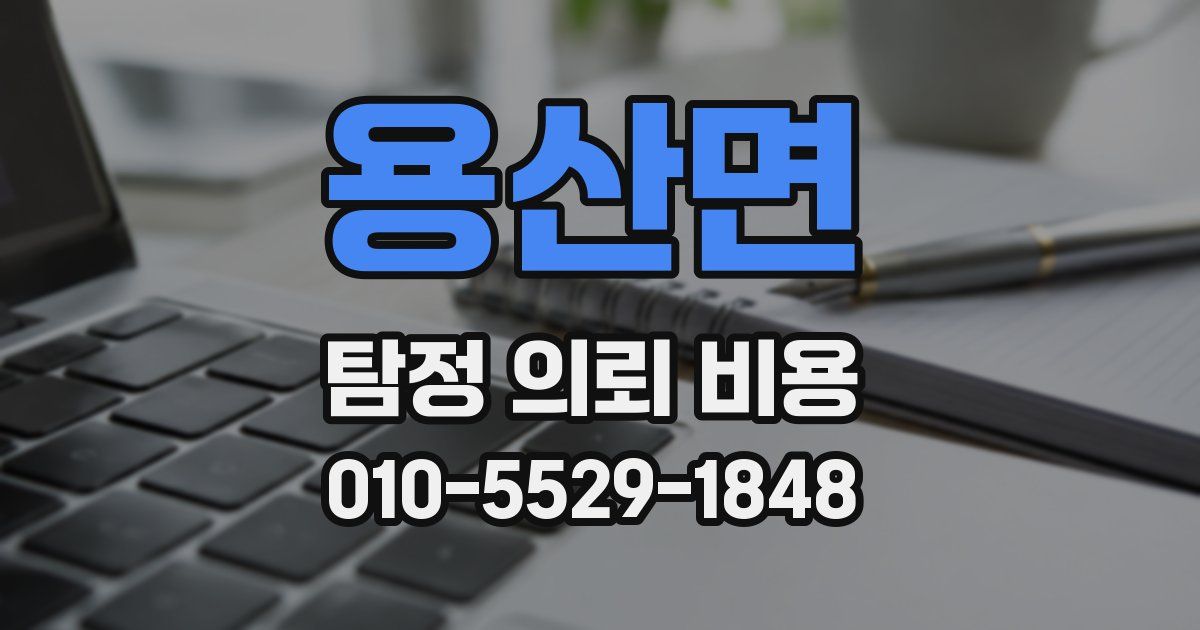 용산면 탐정 의뢰 비용