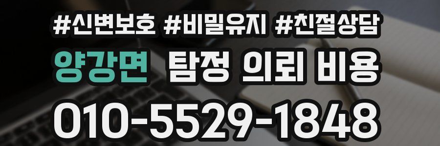 양강면 탐정 의뢰 비용